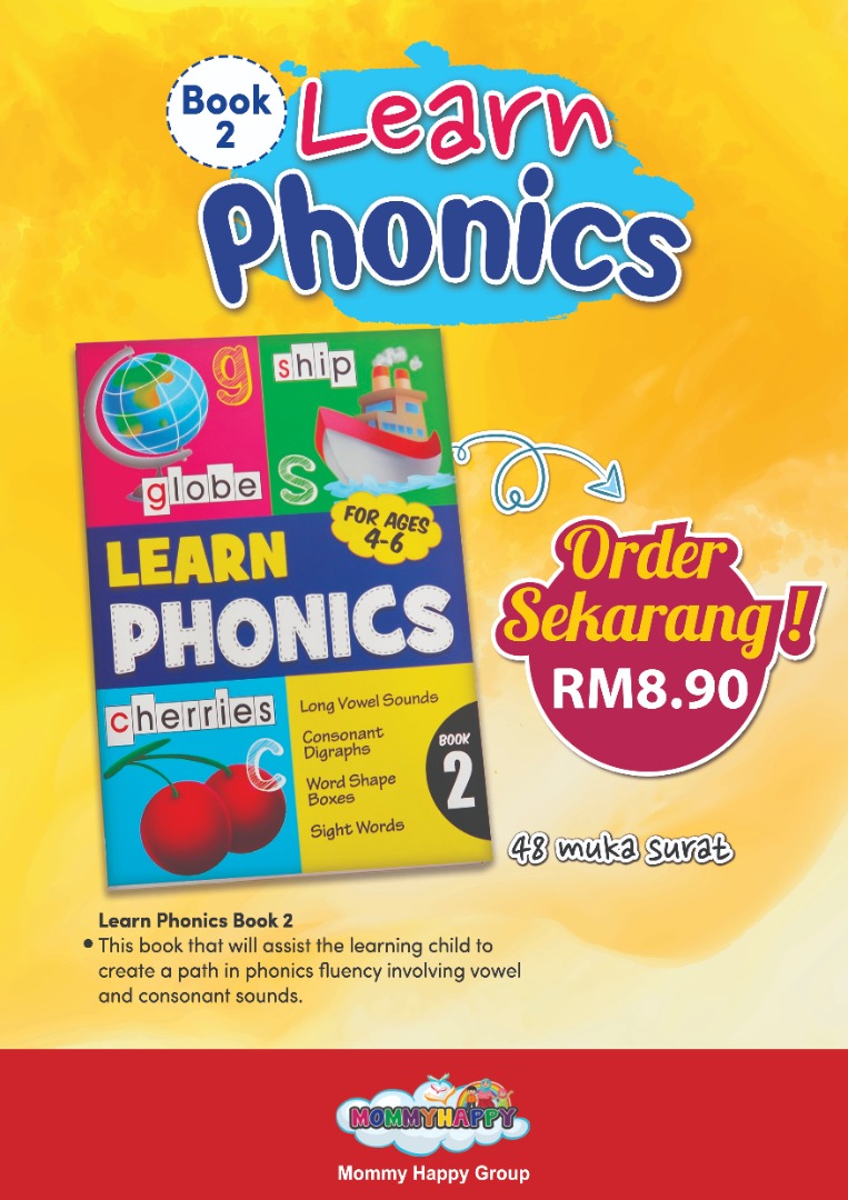 BK120 BUKU LEARN PHONICS BOOK 2 MommyHappy