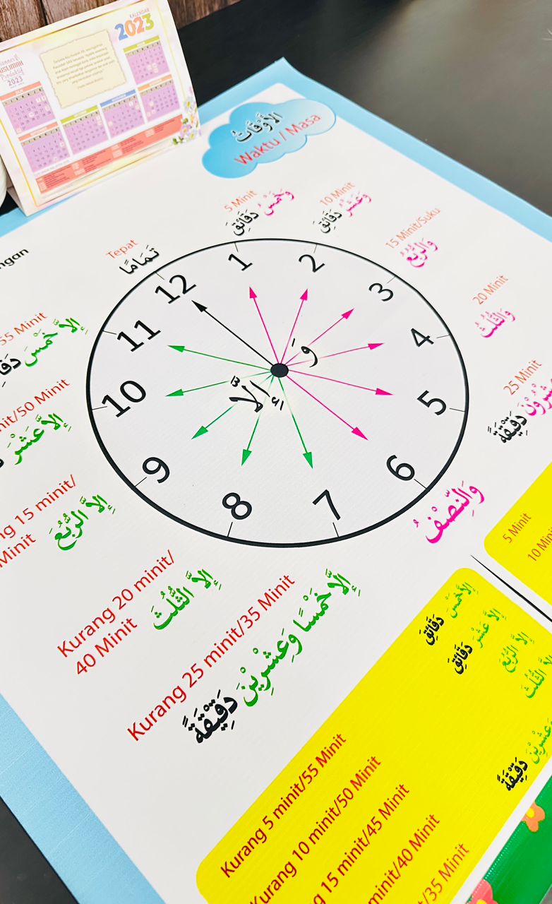 POSTER JAM & BAHASA ARAB UPKK MommyHappy