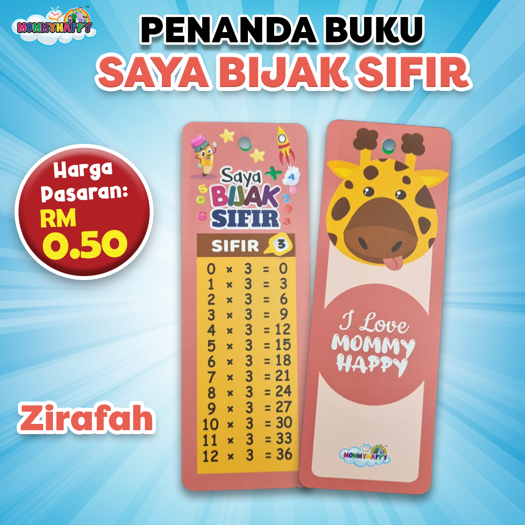 Bookmark Saya Bijak Sifir Zirafah Mommyhappy